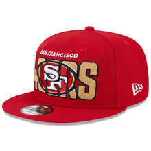 Load image into Gallery viewer, (Youth) San Francisco 49ers New Era NFL 9FIFTY 950 Snapback Cap Hat Red Crown/Visor Team Color Logo (2023 Draft)