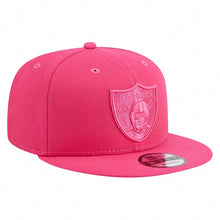 Load image into Gallery viewer, (Youth) Las Vegas Raiders New Era NFL 9FIFTY 950 Kid Snapback Cap Hat Pink Crown/Visor Pink Logo
