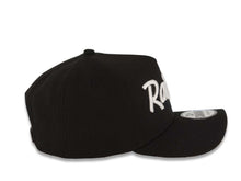 Load image into Gallery viewer, Las Vegas Raiders New Era 9FORTY 940 Adjustable A-Frame Cap Hat Black Crown/Visor White Script Logo Gray UV