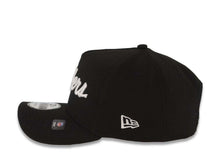 Load image into Gallery viewer, Las Vegas Raiders New Era 9FORTY 940 Adjustable A-Frame Cap Hat Black Crown/Visor White Script Logo Gray UV
