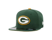Load image into Gallery viewer, Green Bay Packers New Era NFL 59FIFTY 5950 Fitted Cap Hat Green Crown/Visor Team Color Logo Yellow UV (Sideline)