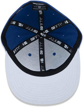 Load image into Gallery viewer, Indianapolis Colts New Era NFL 59FIFTY 5950 Fitted Sideline Cap Hat Royal Blue Crown/Visor Eam Color Logo 1984 World Series Side Patch