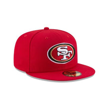 Load image into Gallery viewer, San Francisco 49ers New Era 59FIFTY 5950 Fitted Sideline Cap Hat Red Crown/Visor Team Color Logo
