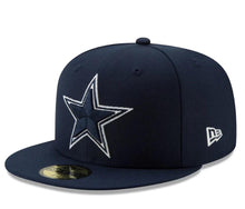 Load image into Gallery viewer, Dallas Cowboys New Era NFL 59FIFTY 5950 Fitted Classic Cap Hat Navy Blue Crown/Visor Team Color Logo