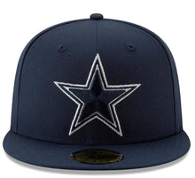 Load image into Gallery viewer, Dallas Cowboys New Era NFL 59FIFTY 5950 Fitted Classic Cap Hat Navy Blue Crown/Visor Team Color Logo