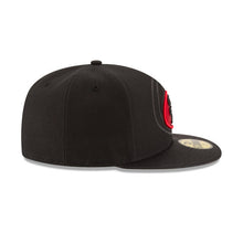 Load image into Gallery viewer, San Francisco 49ers New Era NFL 59FIFTY 5950 Fitted Cap Hat Black Crown/Visor Black/Red Logo (2016 Sideline)