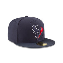 Load image into Gallery viewer, Houston Texans New Era NFL 59FIFTY 5950 Fitted Cap Hat Navy Crown/Visor Team Color Logo (2016 Sideline)