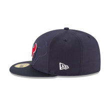 Load image into Gallery viewer, Houston Texans New Era NFL 59FIFTY 5950 Fitted Cap Hat Navy Crown/Visor Team Color Logo (2016 Sideline)