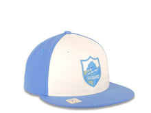 Load image into Gallery viewer, San Diego Chargers Reebok NFL Fitted Cap Hat White/Sky Blue Crown Sky Blue Visor Retro Shield Logo