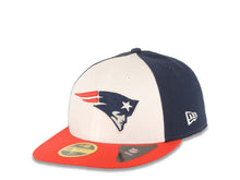 Load image into Gallery viewer, New England Patriots New Era NFL 59FIFTY 5950 Fitted Cap Hat White/Light Navy Blue Crown Red Visor Team Color Logo (Front N Center)