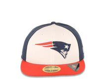 Load image into Gallery viewer, New England Patriots New Era NFL 59FIFTY 5950 Fitted Cap Hat White/Light Navy Blue Crown Red Visor Team Color Logo (Front N Center)