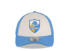 Load image into Gallery viewer, Los Angeles Chargers New Era NFL 9FORTY 940 Adjustable Cap Hat White/Sky Blue Crown Sky Blue Visor Sky Blue/White/Yellow Retro Logo Gray UV