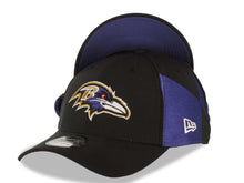 Load image into Gallery viewer, Baltimore Ravens New Era NFL 39THIRTY 3930 Flexfit 2019 Draft Cap Hat Black/Purple Crown Black Visor Team Color Logo