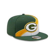 Load image into Gallery viewer, Green Bay Packers New Era NFL 9FIFTY 950 Snapback Cap Hat Green/White/Yellow Wave Crown Green Visor Team Color Logo