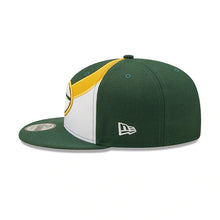 Load image into Gallery viewer, Green Bay Packers New Era NFL 9FIFTY 950 Snapback Cap Hat Green/White/Yellow Wave Crown Green Visor Team Color Logo