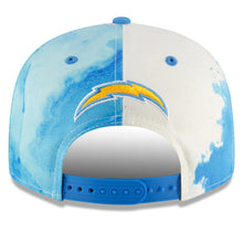Load image into Gallery viewer, Los Angeles Chargers New Era NFL 9FIFTY 950 Snapback Cap Hat Sky Blue/White Crown Sky Blue Visor Team Color Logo Sky Blue UV (2022 Sideline Ink)
