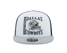 Load image into Gallery viewer, Dallas Cowboys New Era 9FIFTY 950 Snapback Cap Hat White/Navy Crown Gray Visor Team Color Logo (Retro Sport)