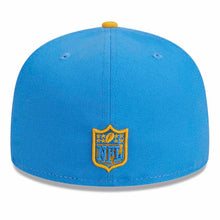Load image into Gallery viewer, Los Angeles Chargers New Era NFL 59FIFTY 5950 Fitted Cap Hat Stone Gray/Yellow Crown Sky Blue Visor Team Color Logo (2023 Sideline Historic)