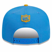 Load image into Gallery viewer, Los Angeles Chargers New Era NFL 9FIFTY 950 Snapback Cap Hat Stone Gray/Yellow Crown Sky Blue Visor Team Color Logo (2023 Sideline Historic)