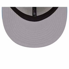 Load image into Gallery viewer, Los Angeles Chargers New Era NFL 9FIFTY 950 Snapback Cap Hat Stone Gray/Yellow Crown Sky Blue Visor Team Color Logo (2023 Sideline Historic)