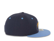 Load image into Gallery viewer, San Diego Chargers Reebok NFL Fitted Cap Hat Navy Blue Crown Sky Blue Visor Team Color Logo Navy Blue Visor