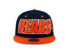 Load image into Gallery viewer, Chicago Bears Mitchell & Ness Fitted Cap Hat Black Crown Orange Visor Orange XL Block Logo