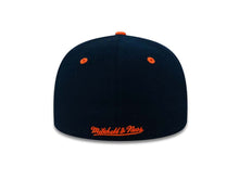 Load image into Gallery viewer, Chicago Bears Mitchell & Ness Fitted Cap Hat Black Crown Orange Visor Orange XL Block Logo