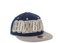 Load image into Gallery viewer, Dallas Cowboys New Era 59FIFTY 5950 Fitted Cap Hat Light Navy Blue Crown Gray Visor Gray Script Logo