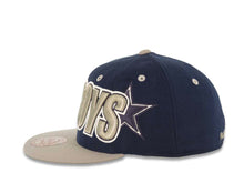 Load image into Gallery viewer, Dallas Cowboys New Era 59FIFTY 5950 Fitted Cap Hat Light Navy Blue Crown Gray Visor Gray Script Logo