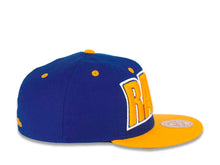Load image into Gallery viewer, Los Angeles Rams Mitchell & Ness NFL Fitted Cap Hat Royal Blue Crown Yellow Visor Yellow Text Logo