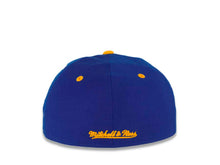 Load image into Gallery viewer, Los Angeles Rams Mitchell & Ness NFL Fitted Cap Hat Royal Blue Crown Yellow Visor Yellow Text Logo