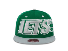 Load image into Gallery viewer, New York Jets Mitchell & Ness Fitted Cap Hat Green Crown Gray Visor Gray XL Block Logo