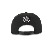Load image into Gallery viewer, Los Angeles Raiders Mitchell & Ness Snapback Cap Hat Black Crown Gray Visor Gray/White Script Logo Green UV