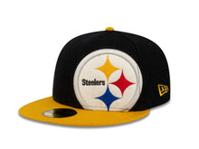 Load image into Gallery viewer, Pittsburgh Steelers New Era NFL 59FIFTY 5950 Fitted Cap Hat Black Crown Yellow Visor Team Color Logo (Felt Frill)