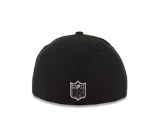 Load image into Gallery viewer, Oakland Raiders New Era 59FIFTY 5950 Fitted Cap Hat Black Crown Gray Reflective Visor Team Color Logo