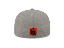Load image into Gallery viewer, Chicago Bears New Era NFL 59FIFTY 5950 Fitted Cap Hat Heather Gray Crown Navy Leopard Print Visor Team Color Logo (Leopardvize)