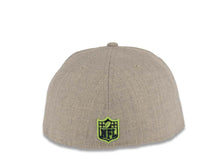 Load image into Gallery viewer, (Leopardvize) Seattle Seahawks New Era NFL 59FIFTY 5950 Fitted Cap Hat Heather Gray Crown Navy Blue/Gray Leopard Visor Team Color Logo