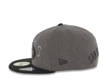 Load image into Gallery viewer, San Francisco 49ers New Era NFL 59FIFTY 5950 Fitted Cap Hat Heather Dark Gray Crown Black Visor Black/Gray Logo
