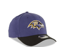 Load image into Gallery viewer, Baltimore Ravens New Era NFL 39THIRTY 3930 Flexfit Cap Hat Purple Crown Black Visor Team Color Logo
