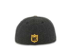 Load image into Gallery viewer, Pittsburgh Steelers New Era NFL 59FIFTY 5950 Fitted Cap Hat Heather Dark Gray Crown Heather Gray Visor Team Color Logo