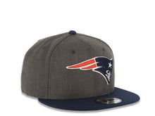Load image into Gallery viewer, New England Patriots New Era NFL 9FIFTY 950 Snapback Cap Hat Heather Dark Gray Crown Navy Visor Team Color Logo