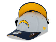 Load image into Gallery viewer, Los Angeles Chargers New Era NFL 59FIFTY 5950 Fitted Cap Hat Gray Crown Navy Visor Team Color Logo Yellow UV