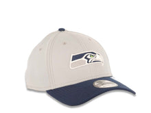 Load image into Gallery viewer, Seattle Seahawks New Era NFL 39THIRTY 3930 Flexfit Cap Hat Gray Crown Navy Blue Visor Team Color Logo