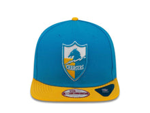 Load image into Gallery viewer, San Diego Chargers New Era NFL 9FIFTY 950 Snapback Cap Hat Sky Blue Crown Yellow Visor Retro Horse/Shield Team Color Logo (Baycik)