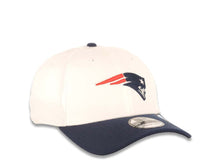 Load image into Gallery viewer, New England Patriots New Era NFL 39THIRTY 3930 Flexfit Cap Hat White Crown Navy Blue Visor Team Color Logo