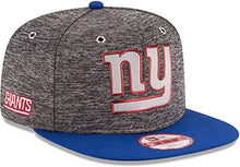 Load image into Gallery viewer, New York Giants New Era 9FIFTY 950 Snapback 2016 Draft Cap Hat Shadow Tech Dark Gray Crown Royal Blue Visor Team Color Logo With Metal Eyelets