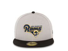 Load image into Gallery viewer, Los Angeles Rams New Era NFL 59FIFTY 5950 Fitted Cap Hat Gray Crown Black Visor Team Color Logo