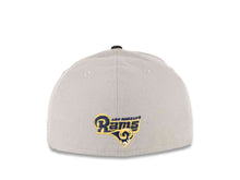 Load image into Gallery viewer, Los Angeles Rams New Era NFL 59FIFTY 5950 Fitted Cap Hat Gray Crown Black Visor Team Color Logo