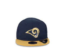 Load image into Gallery viewer, Los Angeles Rams New Era NFL 9FIFTY 950 Snapback Cap Hat Light Navy Blue Crown Wheat Visor Team Color Logo