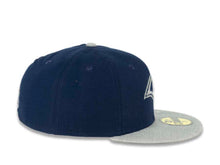 Load image into Gallery viewer, Los Angeles Rams New Era NFL 59FIFTY 5950 Fitted Heather Cap Hat Navy Crown Gray Visor Navy/Gray Logo